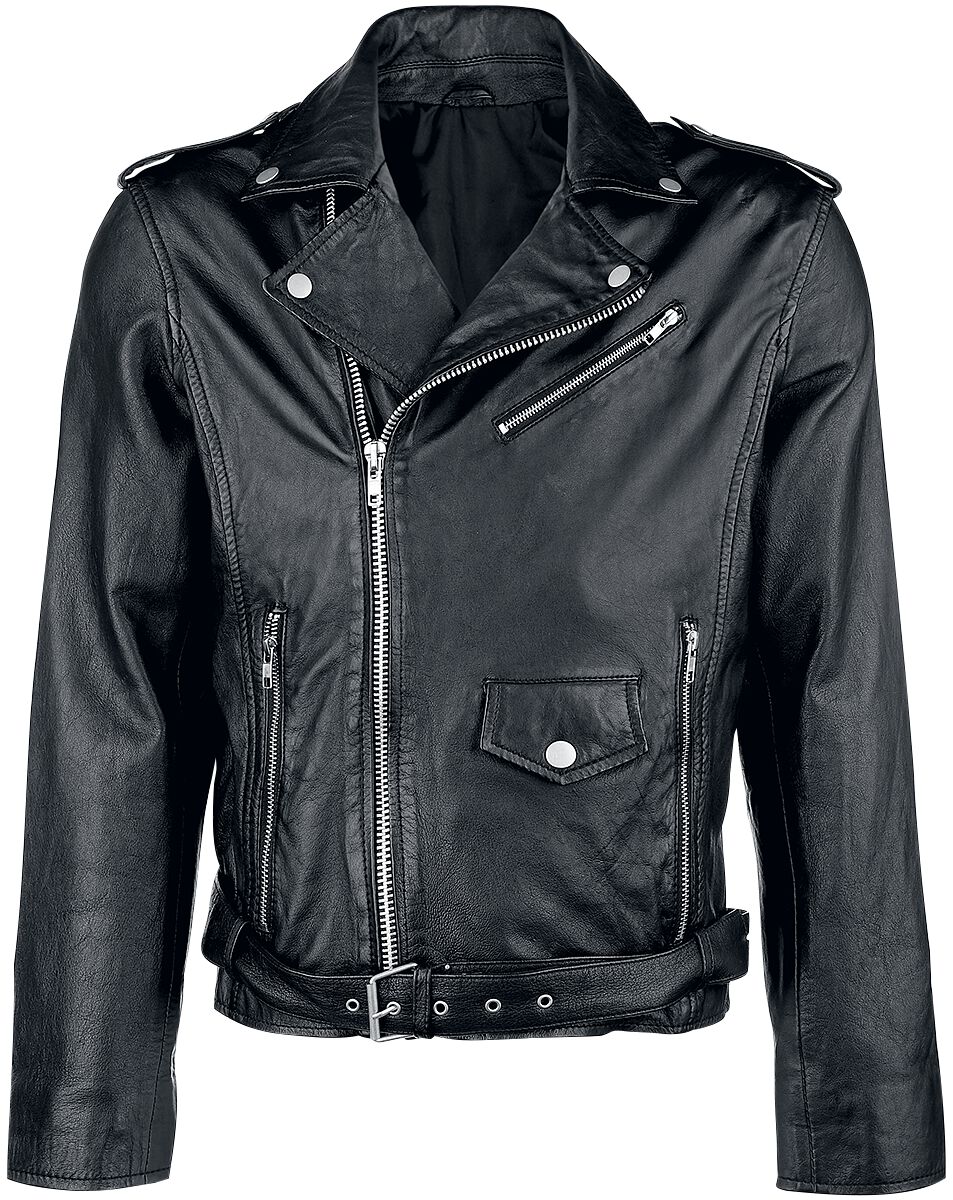 thee Gepolijst Verouderd Leather Jacket | Classic Style Lederen jas | Large
