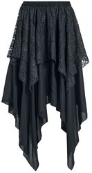 Skirt with Lace, Gothicana by EMP, Medium-lengte rok
